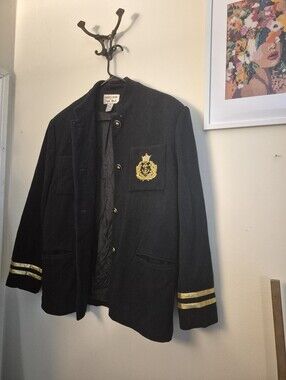Focus 2000 Black Wool-Cashmere Pea Coat